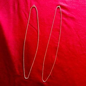 2 Sterling Silver Chains - marker .925